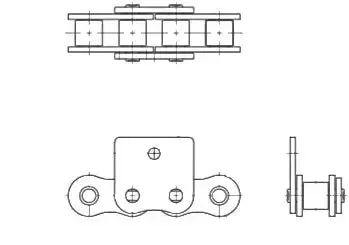 #100 Wsa-1 Attachment Link For Roller Chains 1